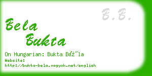 bela bukta business card